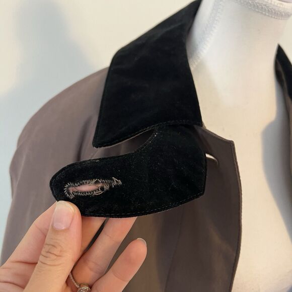 American Bazaar Trench Coat Women’s  Size 6P Lined Long Jacket in Tan / Taupe - Picture 10 of 15